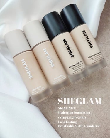 SHEGLAM コンプレクション プロロングラスティング ソフトマットファンデーションのクチコミ「
SHEGLAMさんのリキッドファンデをお試しさせて頂きました🫶

⁡
⁡

『SKINFIN.....」（1枚目）