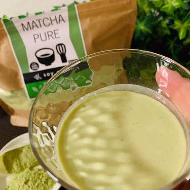 MATCHA PURE（プロテインパウダー）/ピュアパートナー/ドリンクを使ったクチコミ（3枚目）