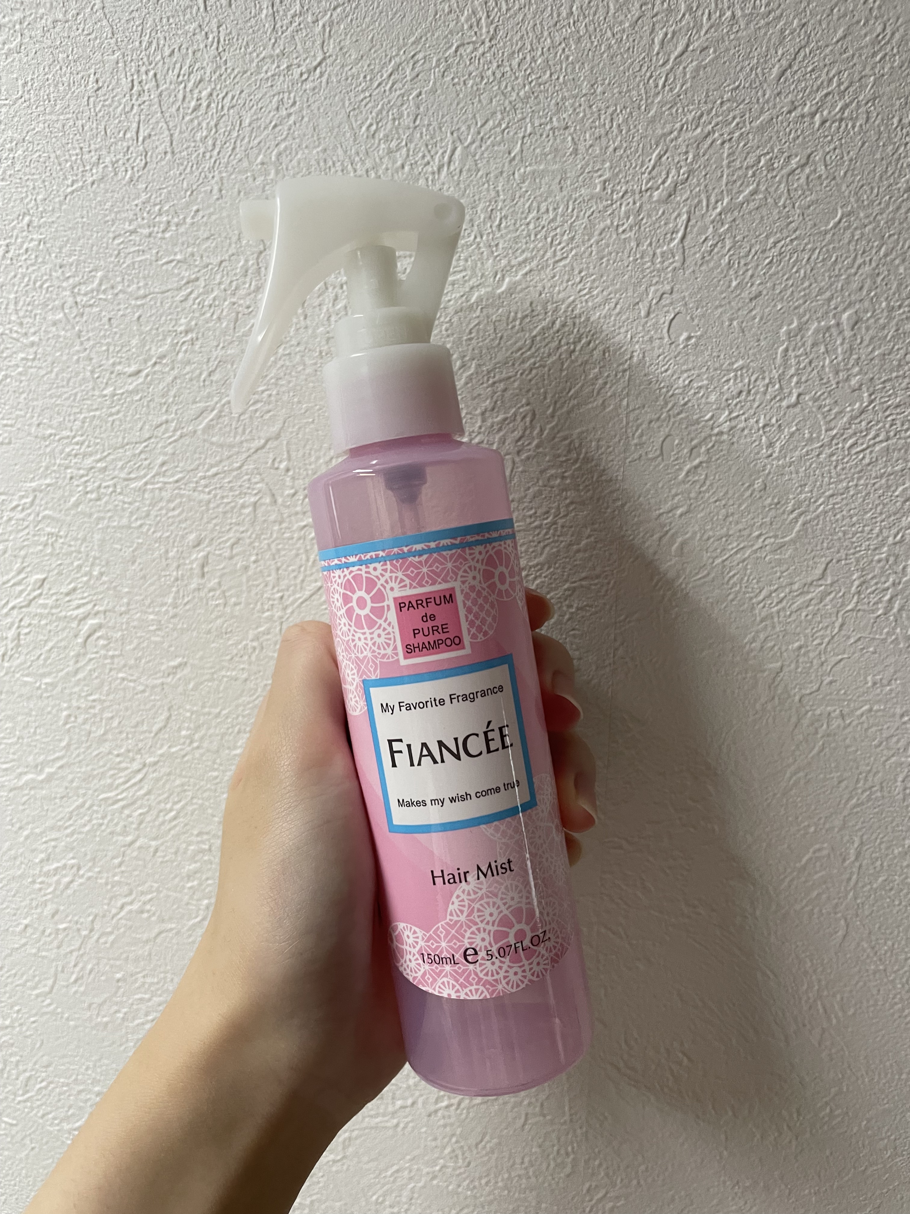 フレグランスヘアミスト ピュアシャンプーの香り/フィアンセ/ヘアミストを使ったクチコミ（1枚目）