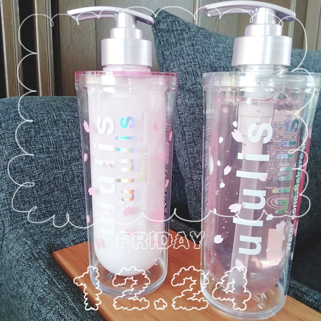 ウォーターコンク モイスト シャンプー（桜ver.)/ヘアトリートメント(桜ver.)/ululis/市販シャンプーを使ったクチコミ（1枚目）