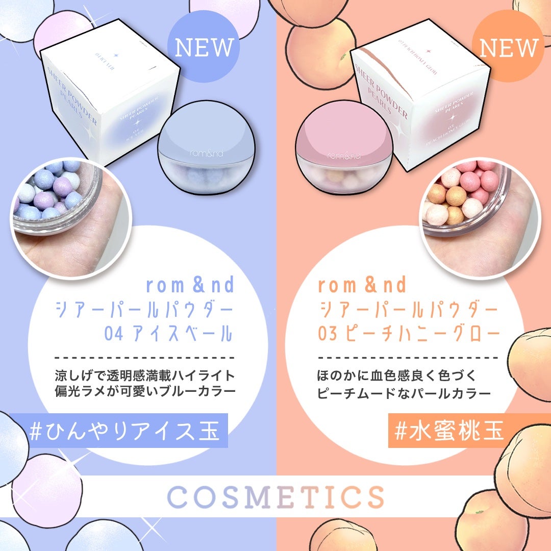 シアーパールパウダー/rom&nd/ルースパウダーを使ったクチコミ(2枚目)