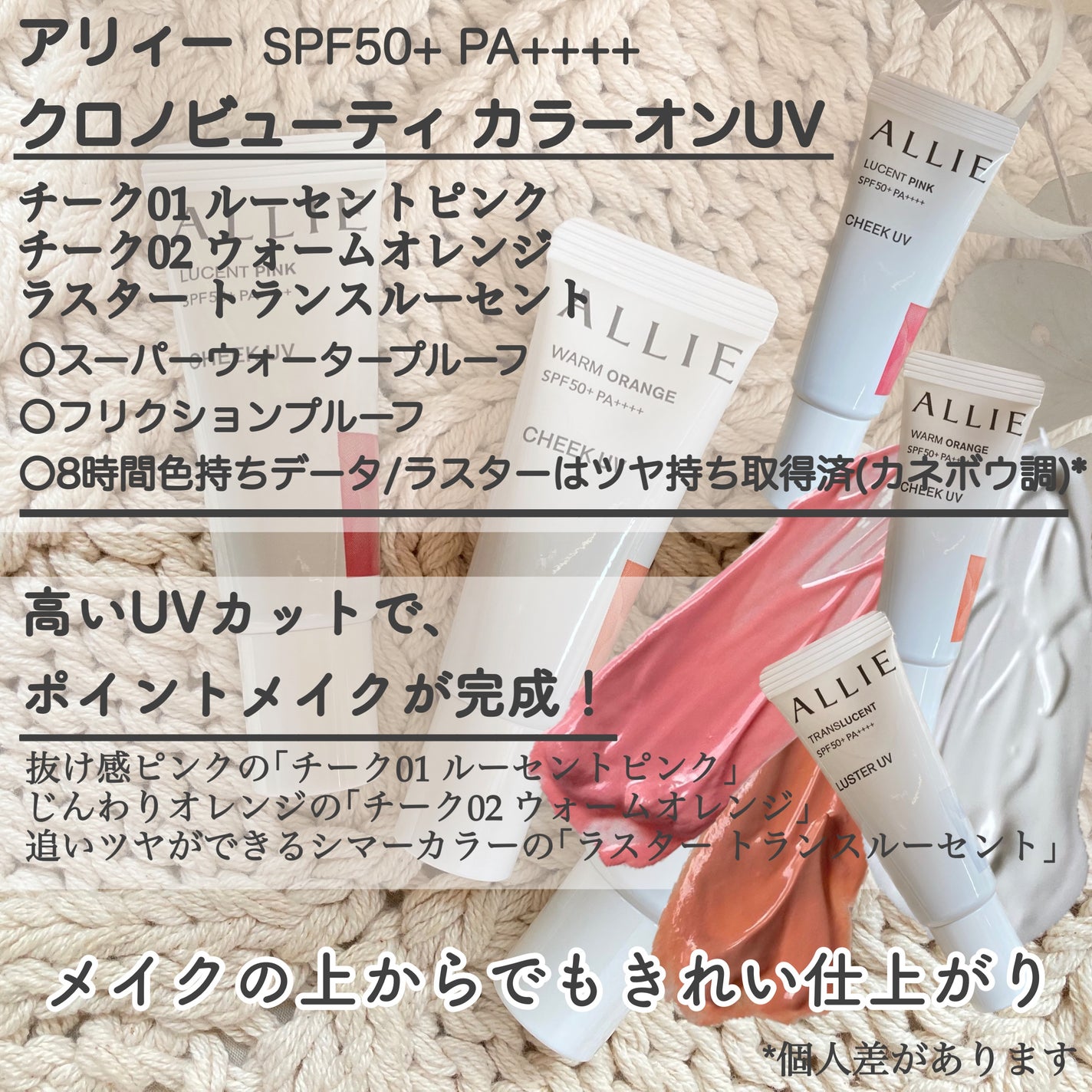 クロノビューティ カラーオンUV/アリィー/日焼け止めクリームを使ったクチコミ(2枚目)