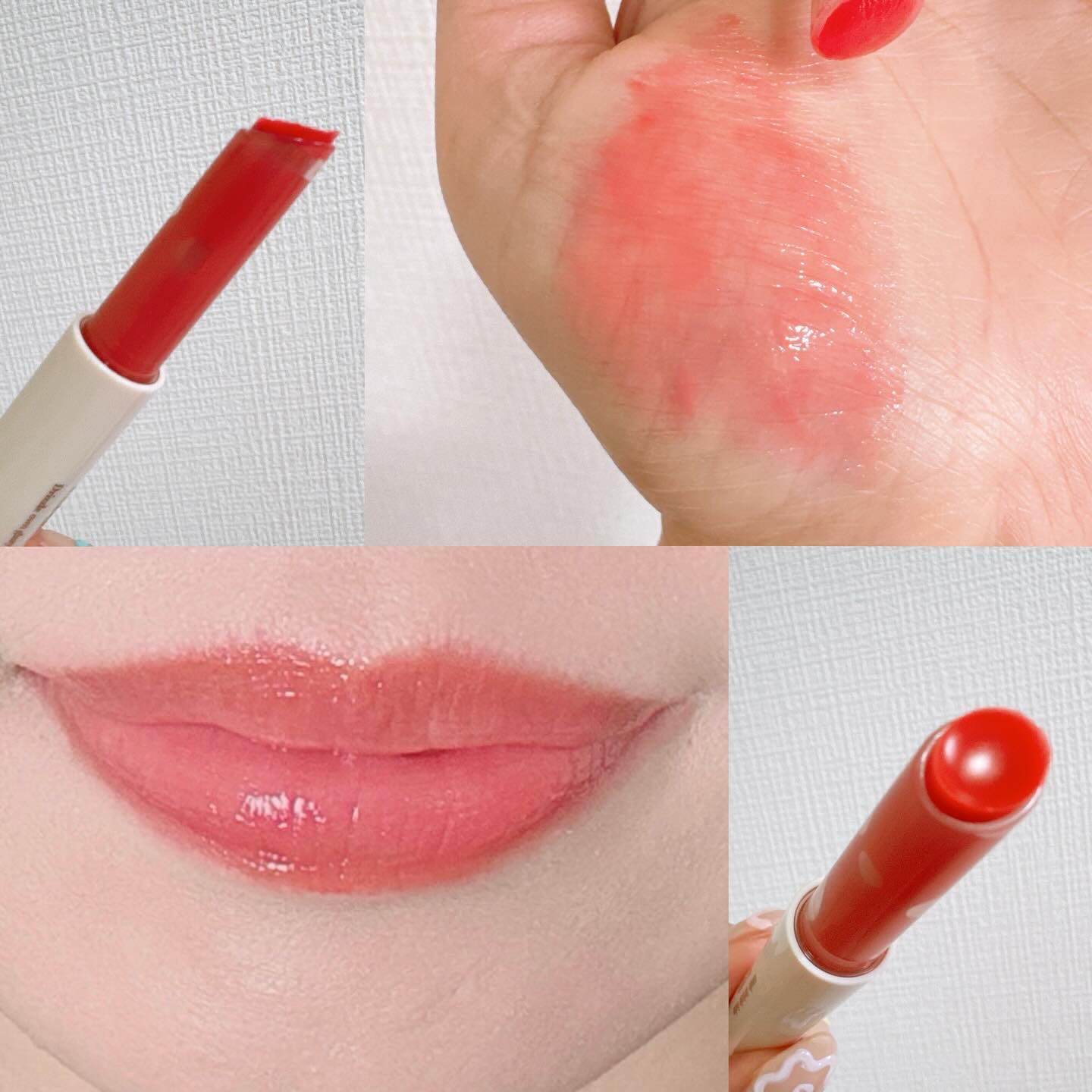 ドリズルバーム #01 サーモンジャム/mude./口紅を使ったクチコミ（2枚目）