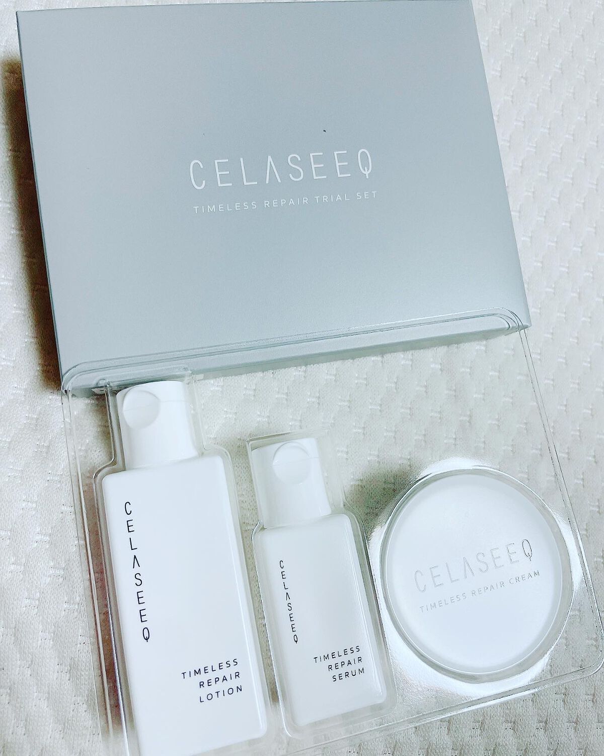 タイムレスリペア 未来肌おためしセット/CELASEEQ/スキンケアキットを使ったクチコミ（1枚目）