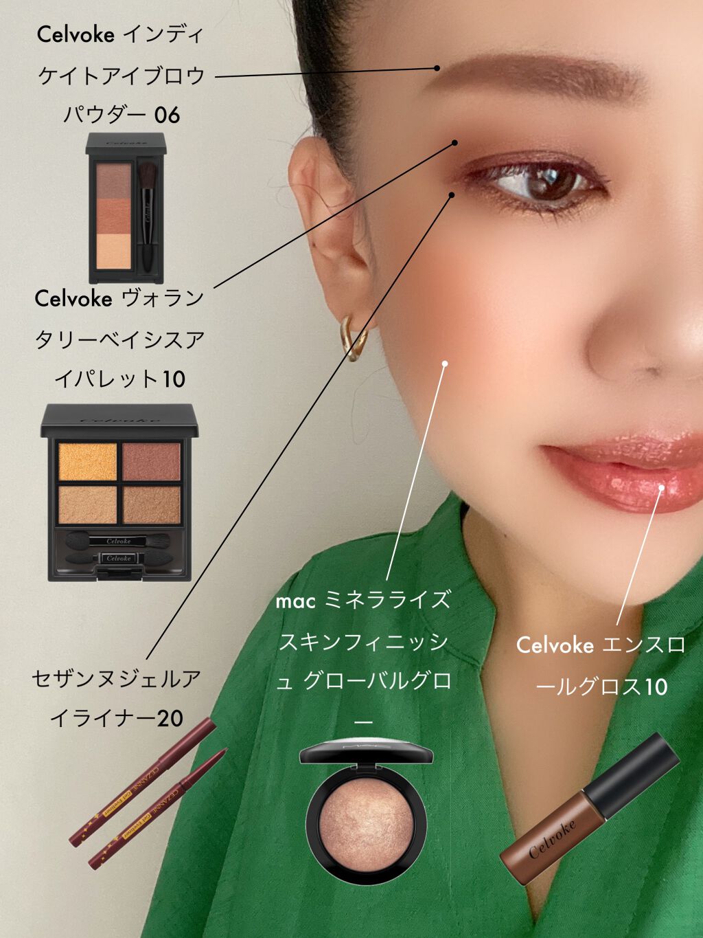 セルヴォーク インディケイトアイブロウパウダー/Celvoke/パウダーアイブロウを使ったクチコミ（1枚目）