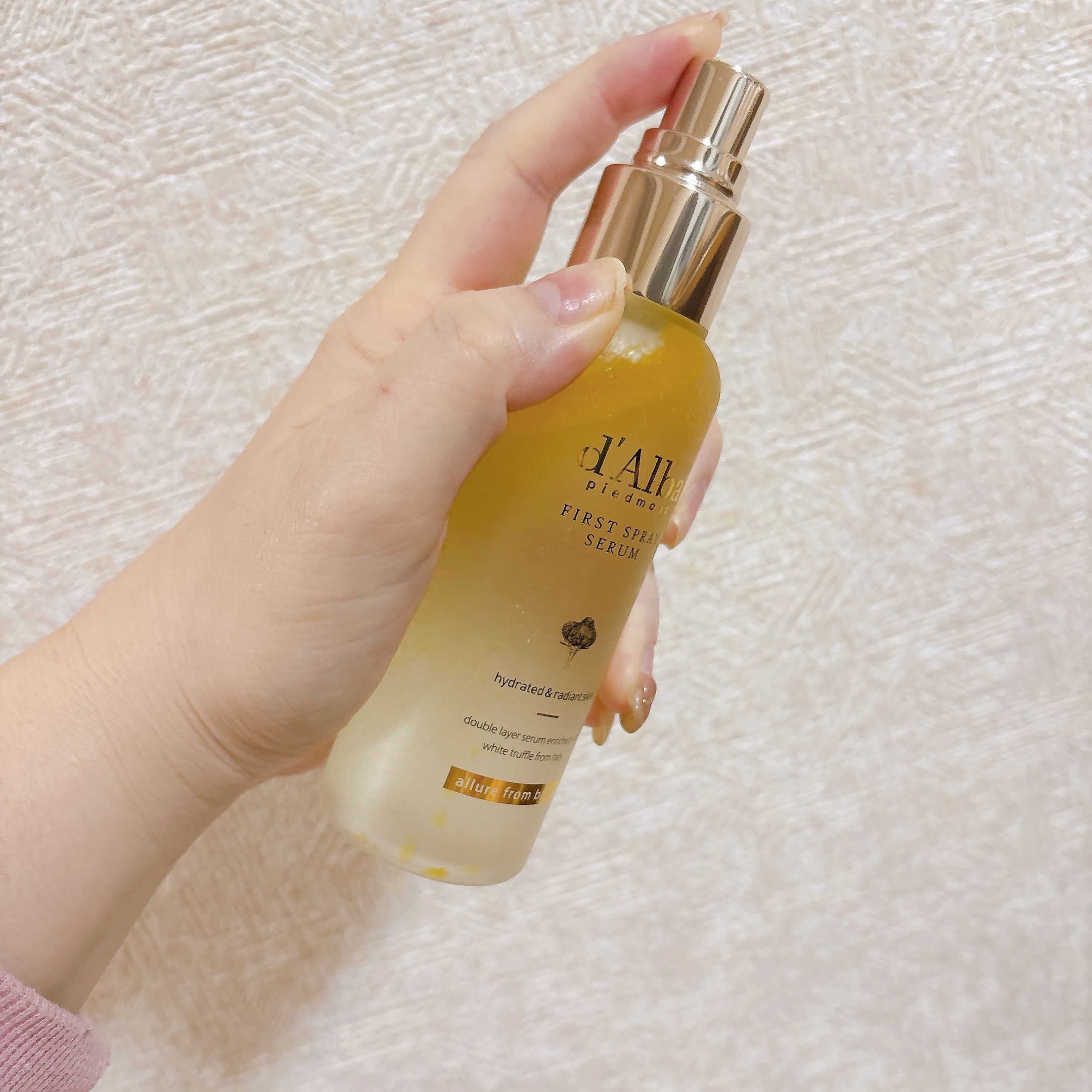 ダルバ ホワイトトリュフファーストスプレーセラム/ダルバ/ミスト状化粧水を使ったクチコミ（3枚目）