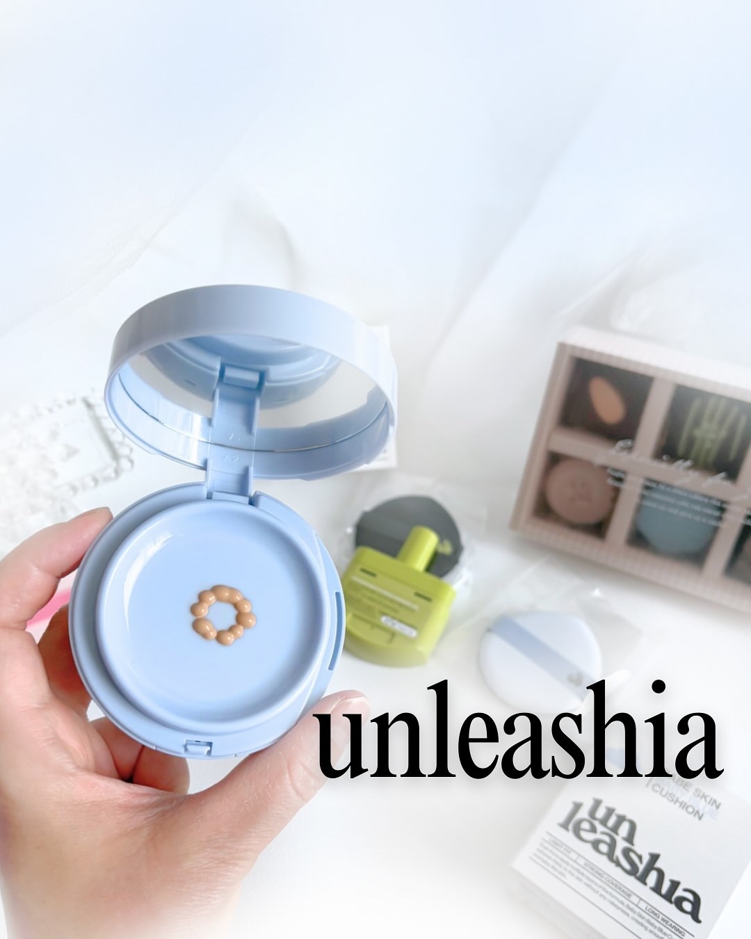 ドントタッチ ガラス ピンククッション 23W With Care/unleashia/クッションファンデーションを使ったクチコミ（1枚目）