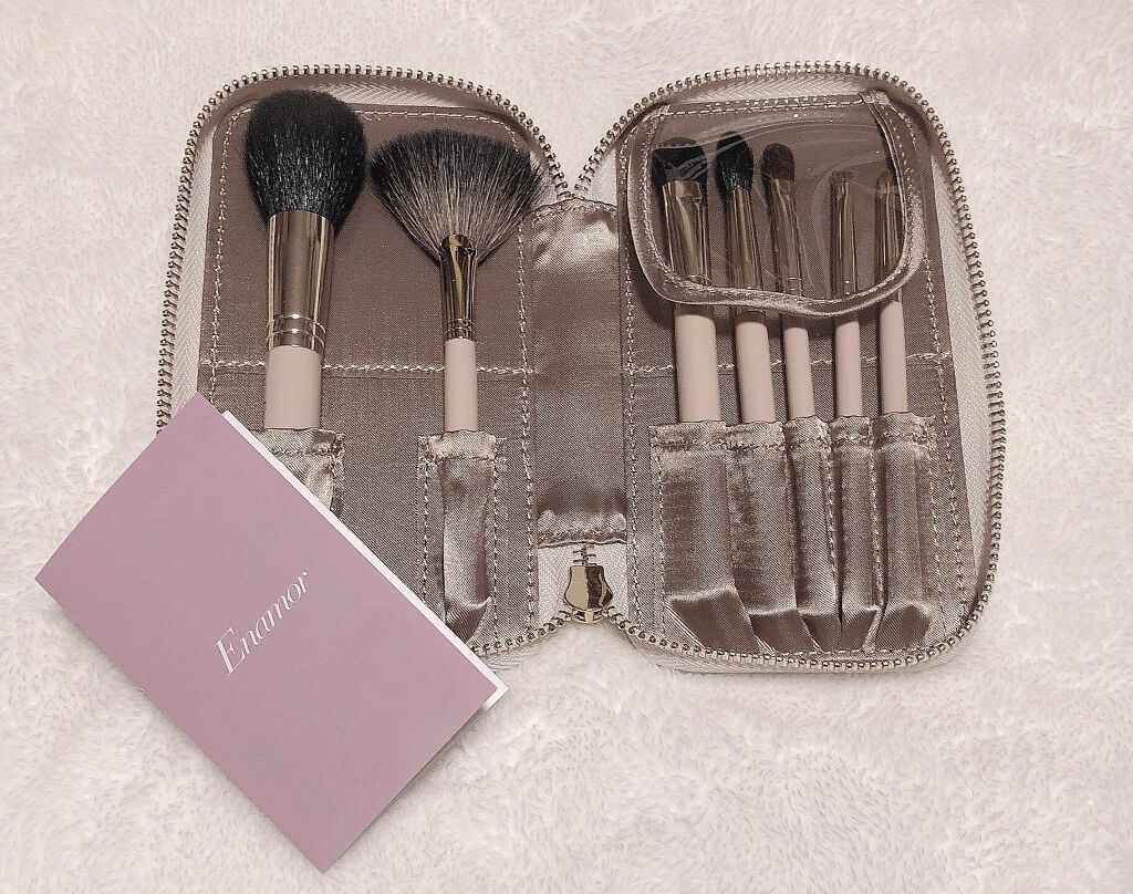 かじえり 熊野筆 Enamor エナモル メイクブラシ7本u0026ブラシケースセット YouTuber かじえり 熊野筆 Enamor エナモル 『肌を綺麗に