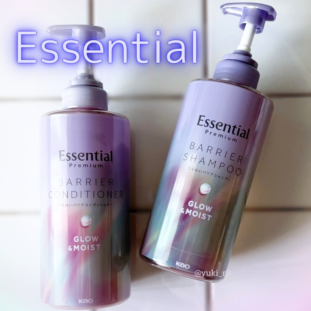 エッセンシャル プレミアム うるおいバリアシャンプー/コンディショナー グロウ&モイスト/エッセンシャル/市販シャンプーを使ったクチコミ(1枚目)