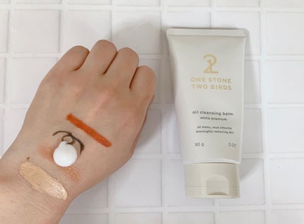 オイルクレンジングバーム ホワイトプレミアム/ONE STONE TWO BIRDS/クレンジングバームを使ったクチコミ(5枚目)