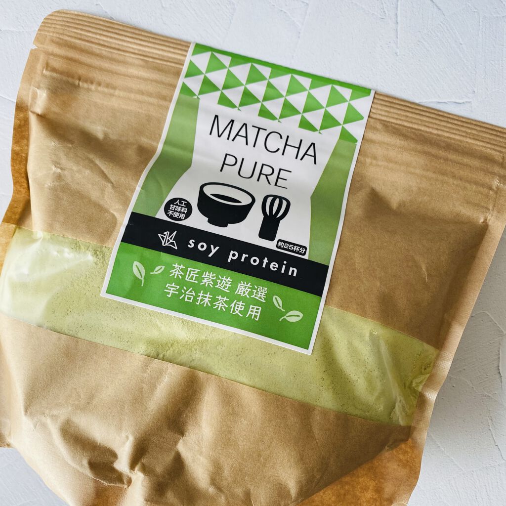 MATCHA PURE（プロテインパウダー）/ピュアパートナー/ソイプロテインを使ったクチコミ（1枚目）