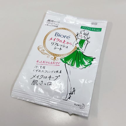 メイクの上からリフレッシュシート/ビオレ/フェイスシートを使ったクチコミ(1枚目)