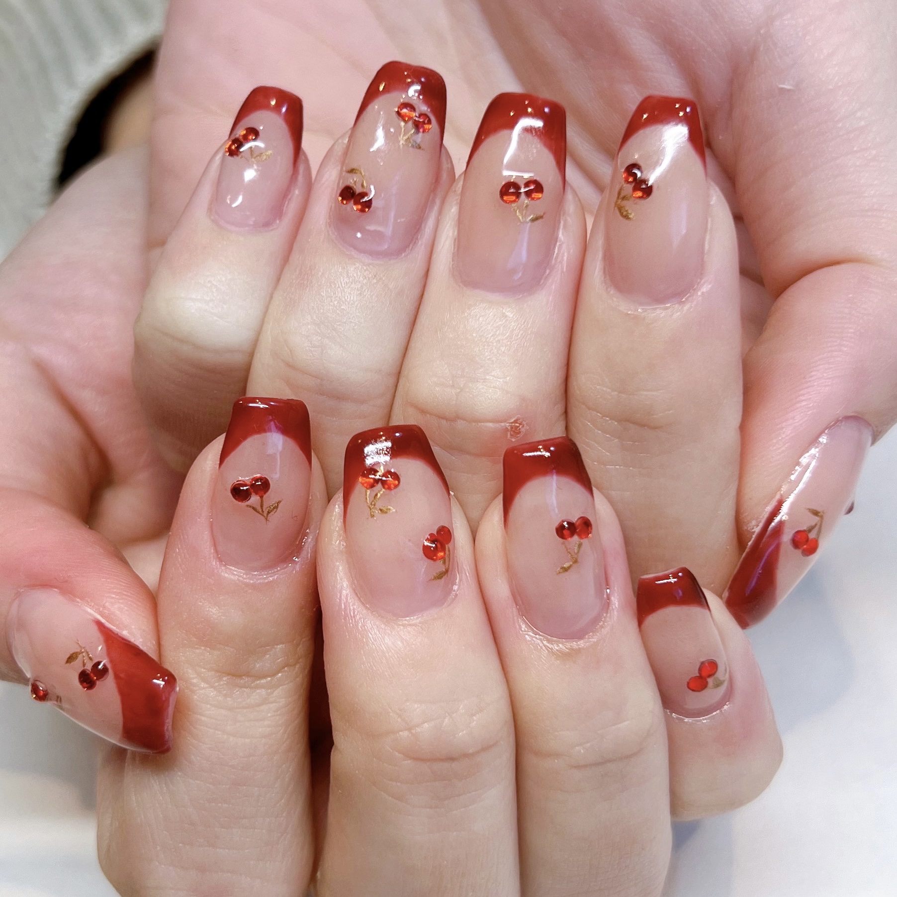 #チェリーネイルのネイルデザイン