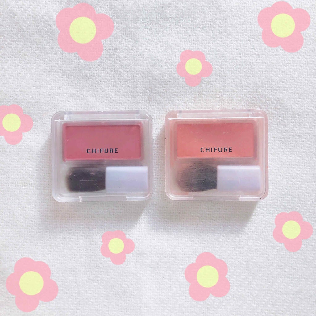 チーク カラー(ブラシ付)/ちふれ/パウダーチークを使ったクチコミ(1枚目)