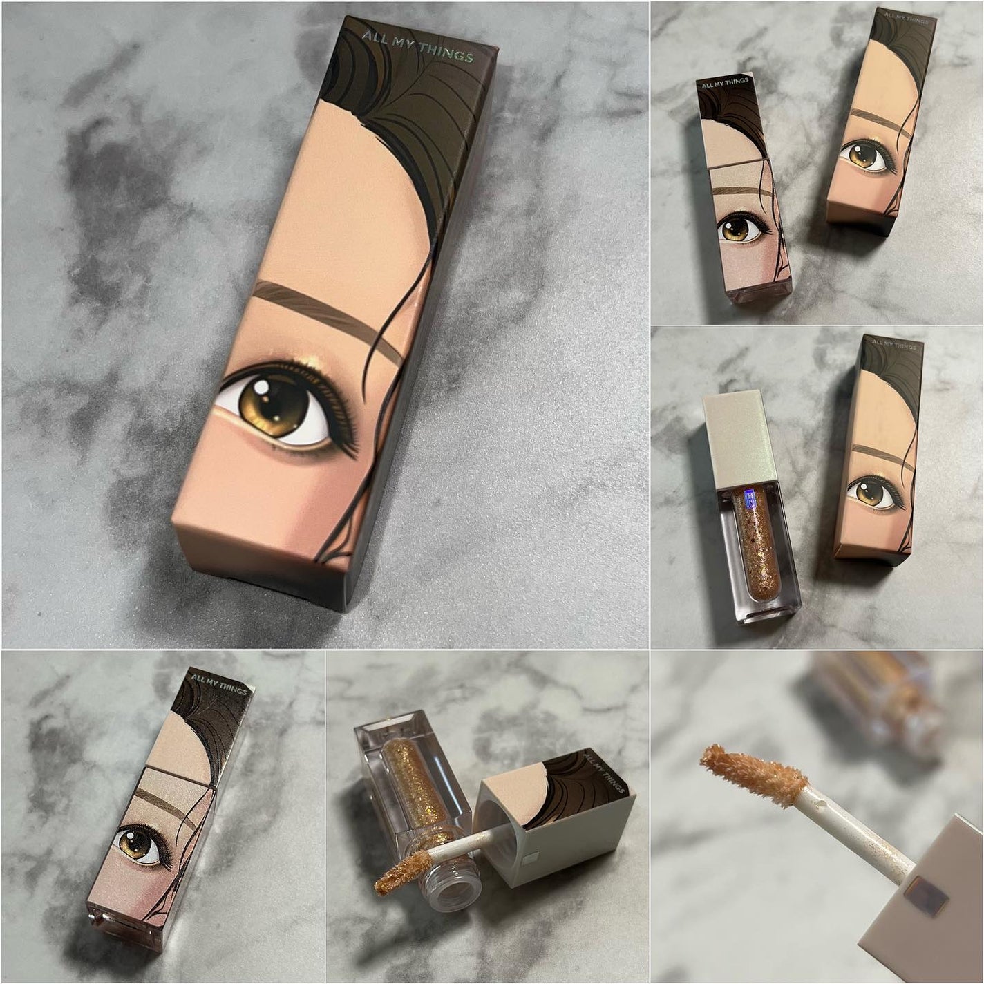 女神降臨 エディション グリッター リップティント アイシャドウセット/all my things/メイクアップキットを使ったクチコミ(4枚目)