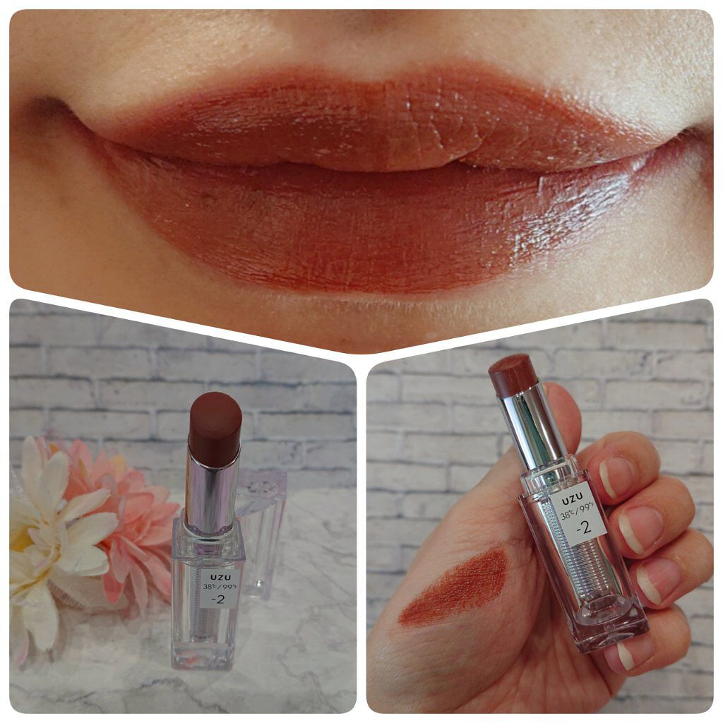 38℃/99℉ LIPSTICK  ＜YOU＞/UZU BY FLOWFUSHI/口紅を使ったクチコミ（1枚目）