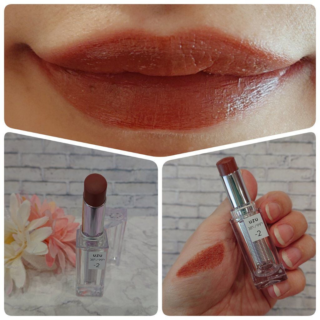 38℃/99℉ LIPSTICK <YOU>/UZU BY FLOWFUSHI/口紅を使ったクチコミ(1枚目)
