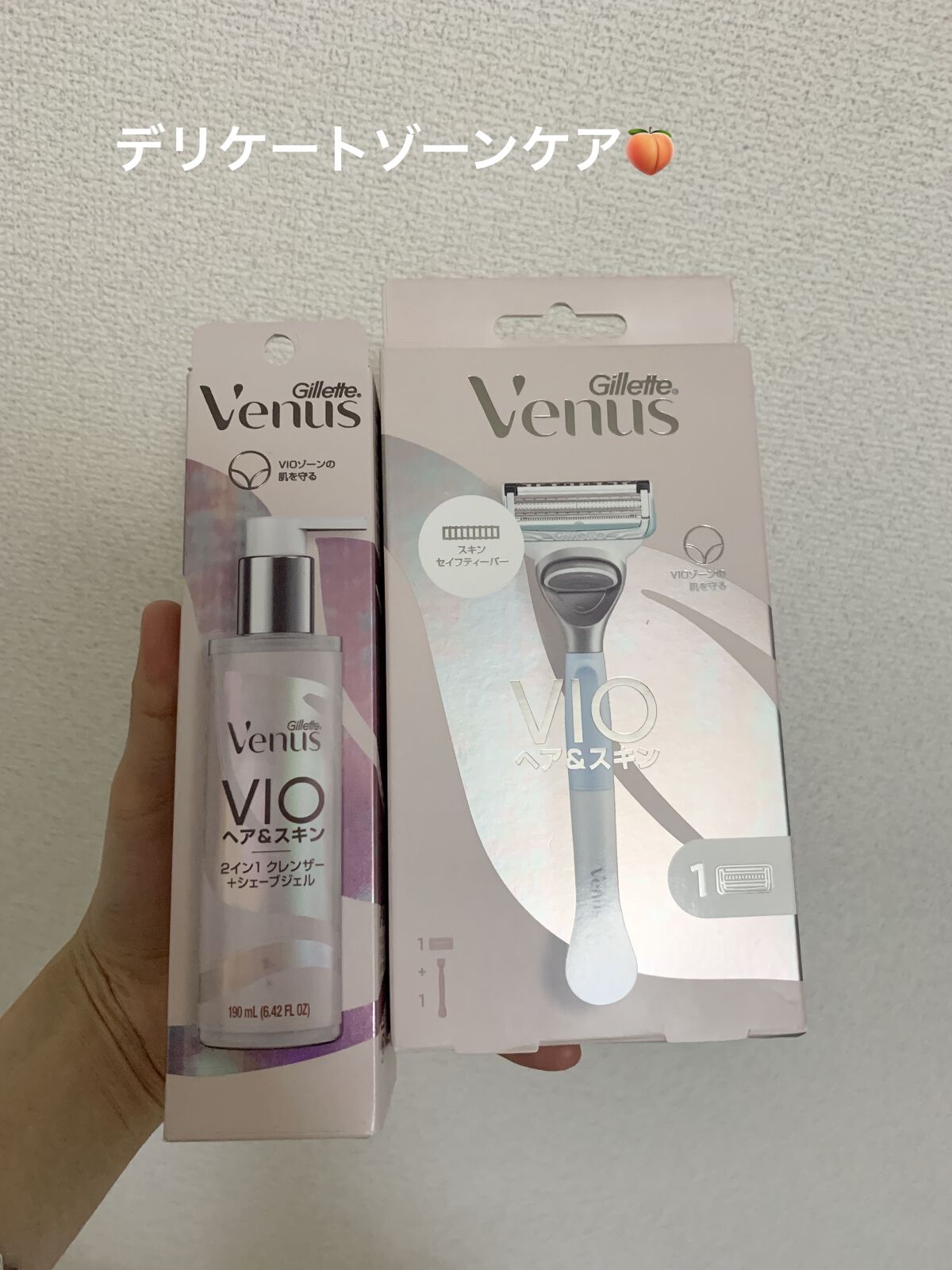 ヴィーナス VIO ヘア&スキン 2イン1クレンザー＋シェーブジェル/Gillette Venus/ムダ毛ケアを使ったクチコミ（1枚目）