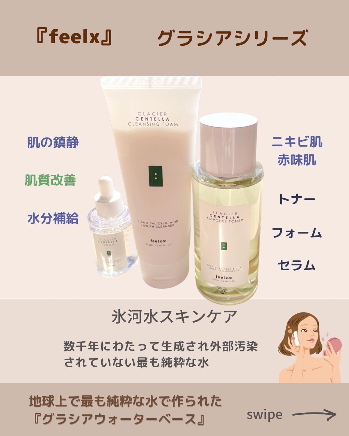 GLACIER CENTELLA AMPOULE TONER/feelxo/化粧水を使ったクチコミ（2枚目）