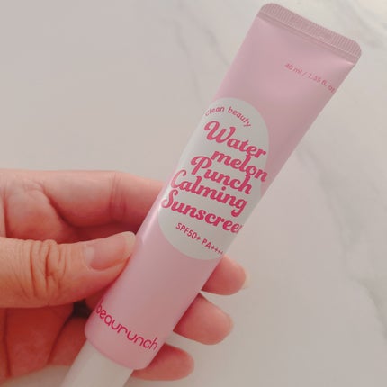 ウォーターメロン パンチ カミング サンスクリーン / スイカサンクリーム / SPF 50+ PA++++  /ビューランチ/日焼け止めクリームを使ったクチコミ(5枚目)
