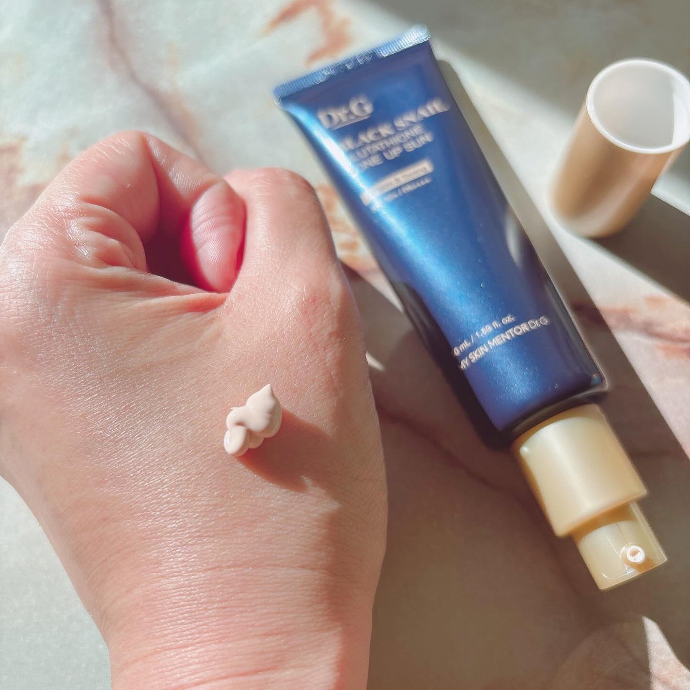 ブラックスネイルグルタチオントーンアップサン/Dr.G/日焼け止めクリームを使ったクチコミ(3枚目)