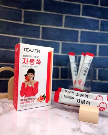 TEAZEN グレープフルーツティーのクチコミ「TEAZEN 
グレープフルーツティー

＼ダイエット中のお供に／

⋈ ･･････････.....」（2枚目）