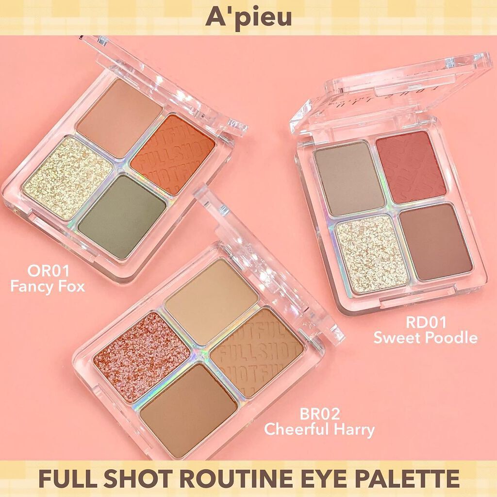 フルショット ルーティーン アイパレット BR02 Cheerful Harry/A’pieu/アイシャドウパレットを使ったクチコミ（2枚目）