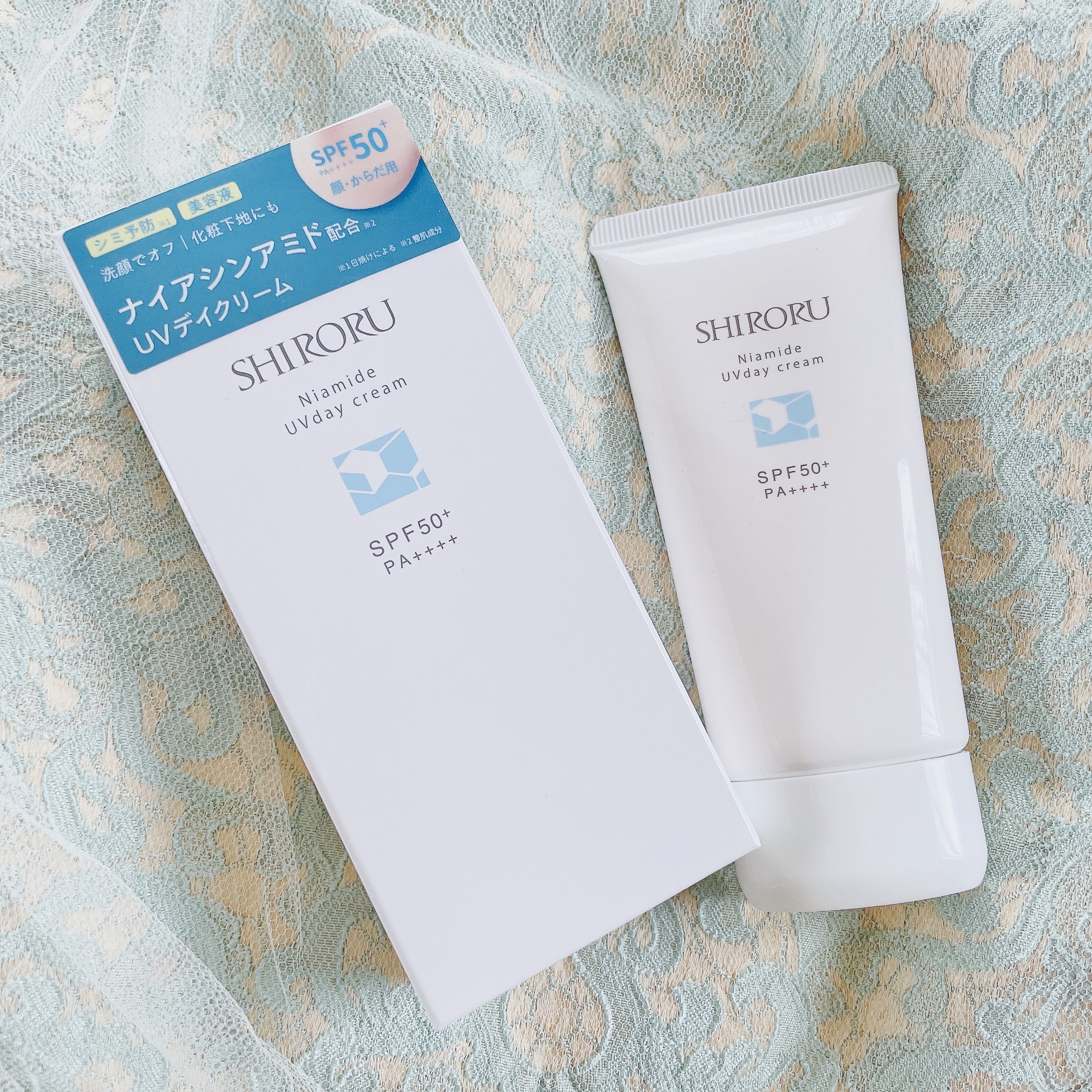 ナイアミドUVデイクリーム/SHIRORU/日焼け止めクリームを使ったクチコミ（2枚目）