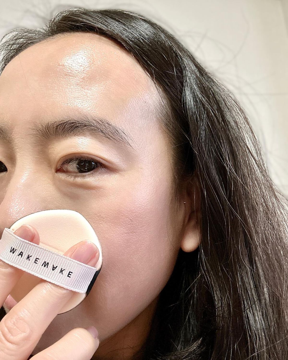 ウォーターベルベットヴィーガンクッション/wakemake/クッションファンデーションを使ったクチコミ(4枚目)