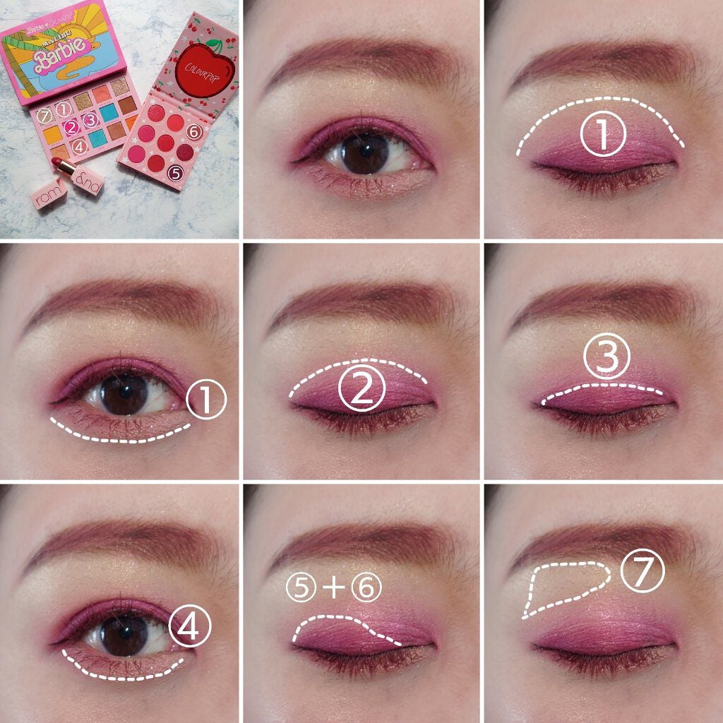 マリブ バービー/ColourPop/アイシャドウパレットを使ったクチコミ(4枚目)