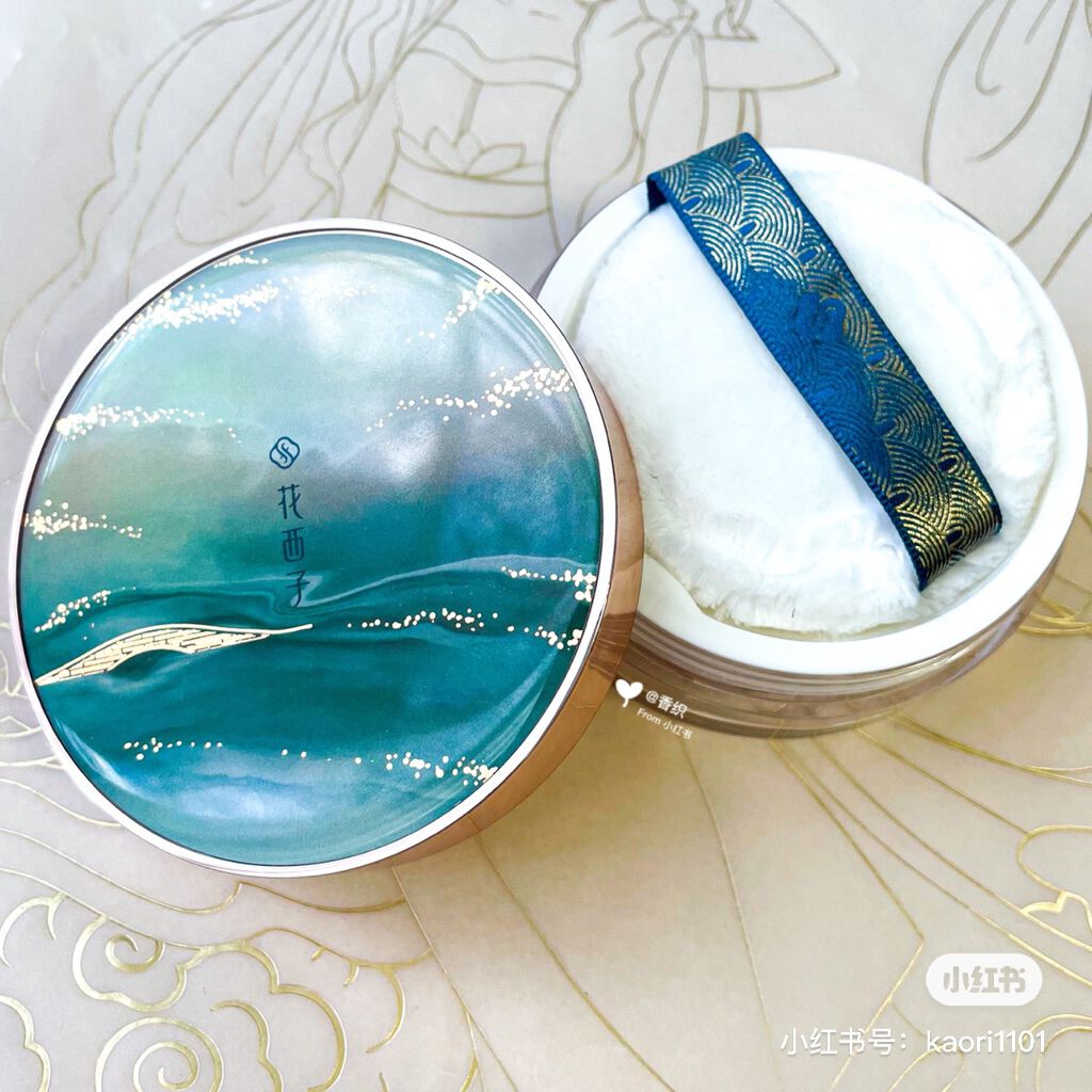 玉女桃花 エアフェイスパウダー/花西子/ルースパウダーを使ったクチコミ(2枚目)