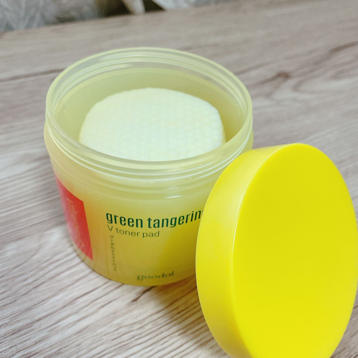グリーンタンジェリン ビタCダークスポットケアパッド/goodal/トナーパッドを使ったクチコミ（1枚目）