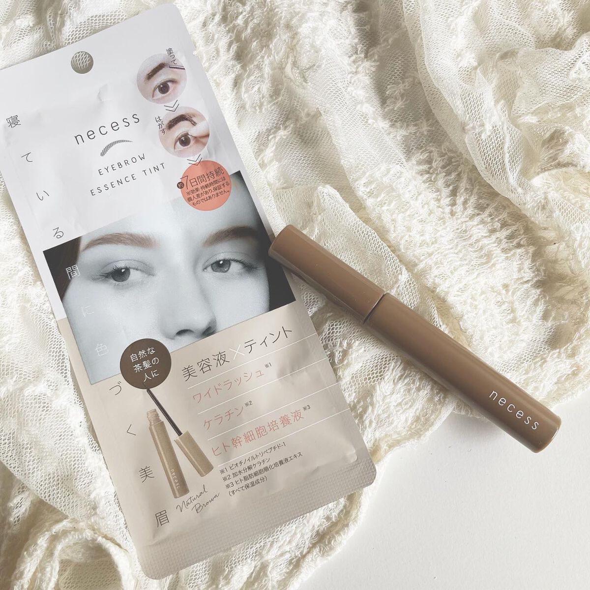 necess まゆ書き足し美容液ティント /コジット/眉ティントを使ったクチコミ(6枚目)