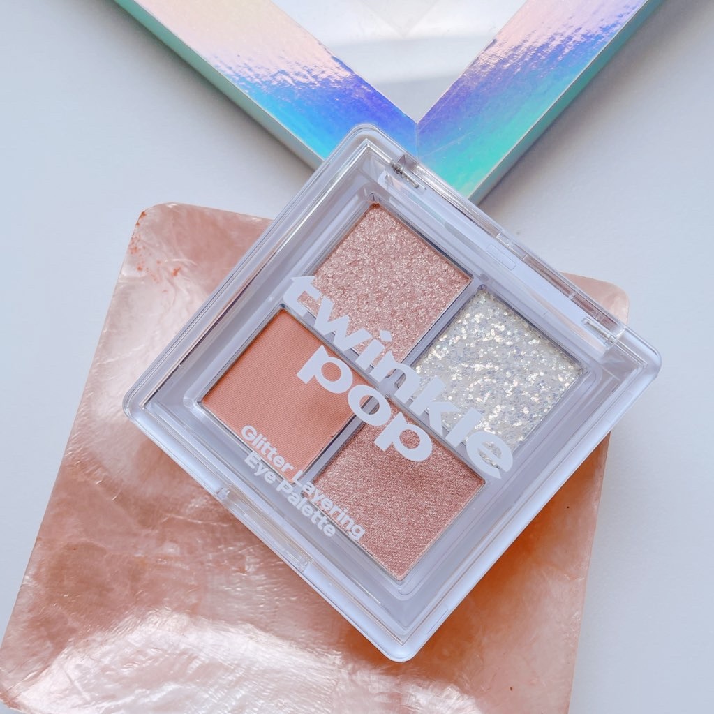グリッターレイヤリングアイシャドウパレット 04 APRICOT LAYER/TWINKLE POP/アイシャドウパレットを使ったクチコミ（2枚目）