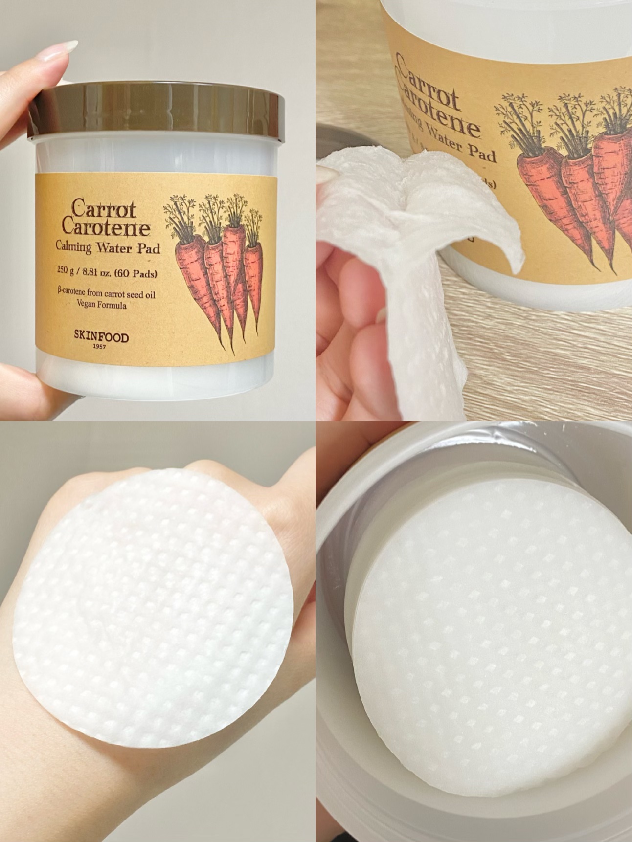 キャロットカロテン カーミングウォーターパッド/SKINFOOD/トナーパッドを使ったクチコミ（2枚目）