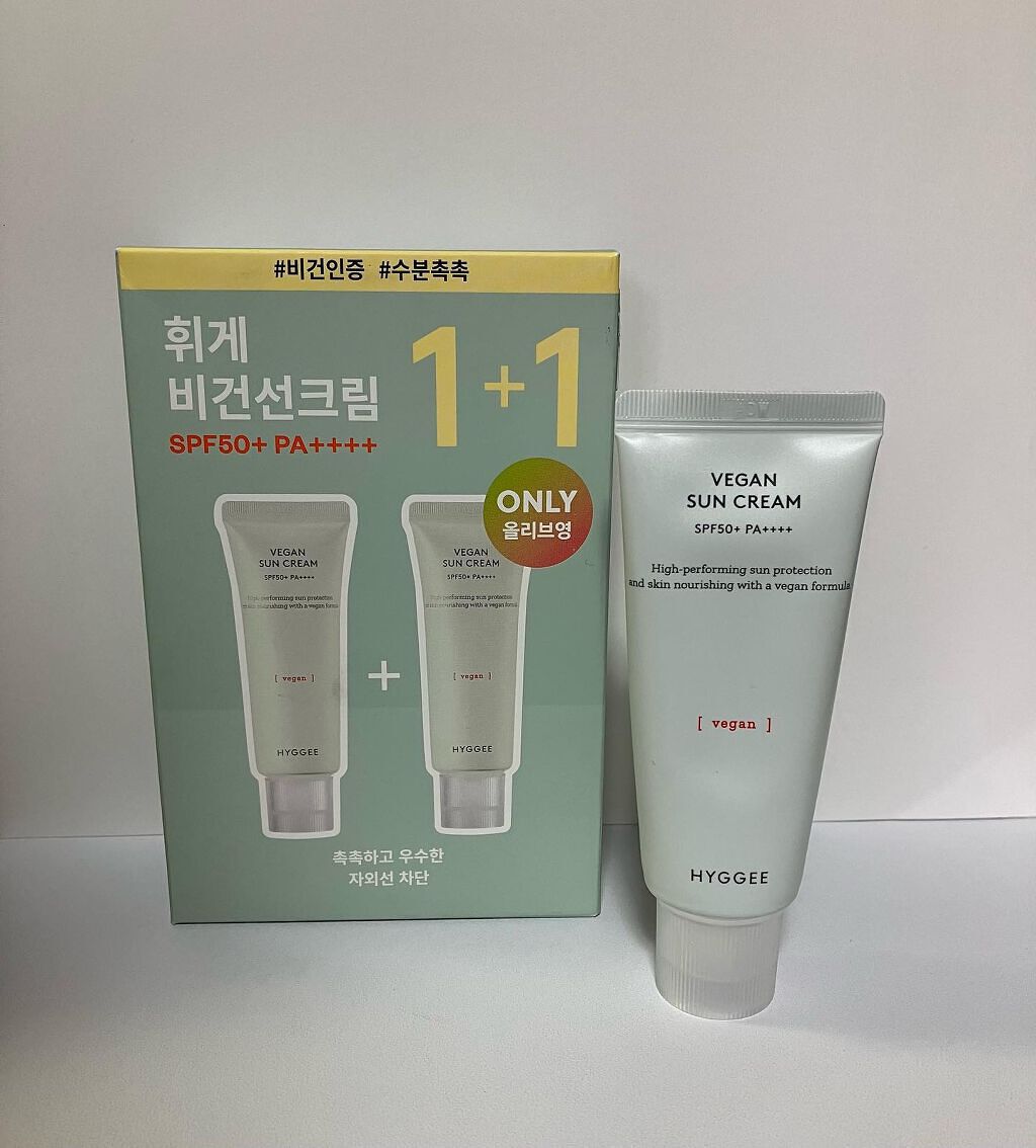 ヴィーガンサンクリーム/HYGGEE/日焼け止めクリームを使ったクチコミ（1枚目）