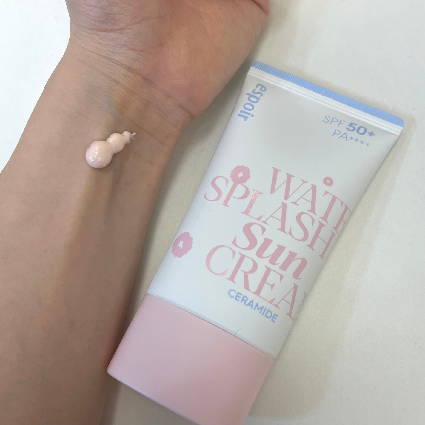 ウォータースプラッシュサンクリーム セラミド/espoir/日焼け止めクリームを使ったクチコミ(2枚目)
