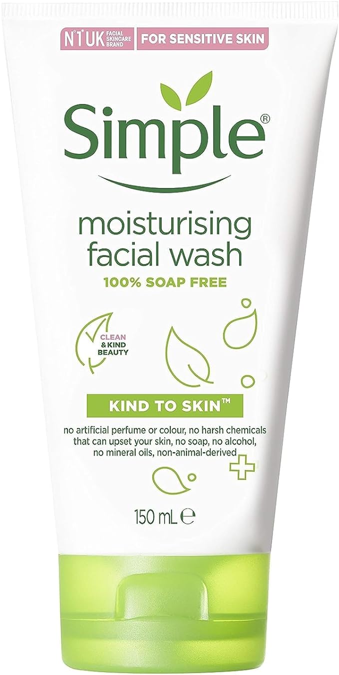 Simple moisturising facial wash
