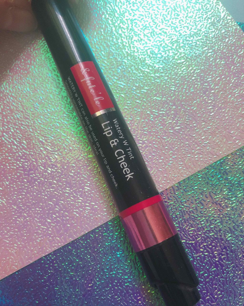 ウォータリー Wティント リップ&チーク/&fute'le/口紅を使ったクチコミ（1枚目）