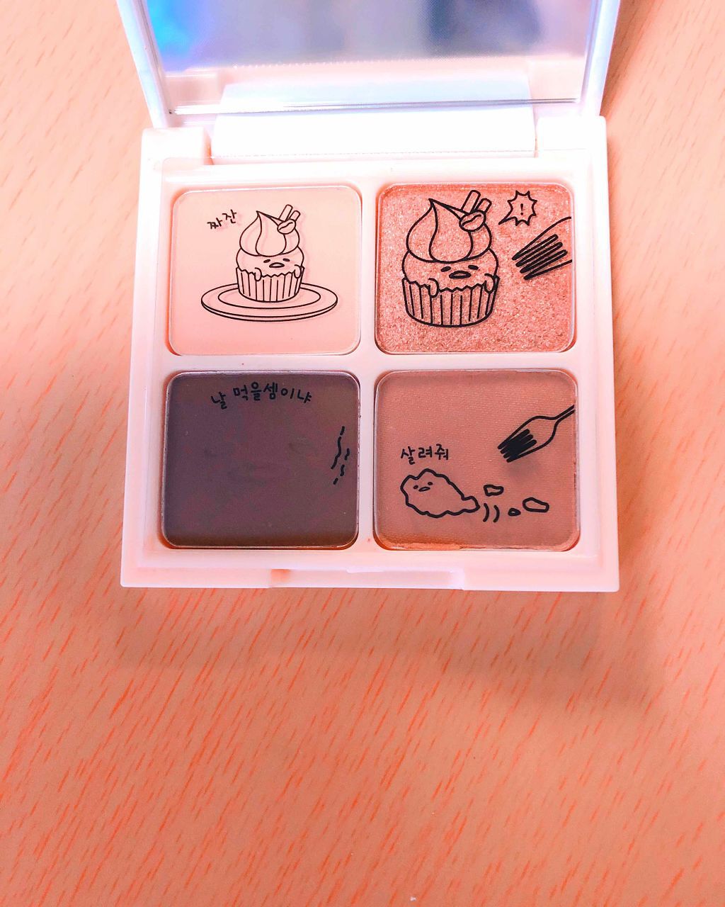 ぐでたまアイシャドウ/HOLIKA HOLIKA/アイシャドウパレットを使ったクチコミ（2枚目）