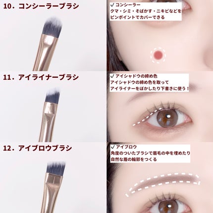 アイシャドウブラシセット/ロージーローザ/メイクブラシを使ったクチコミ(5枚目)