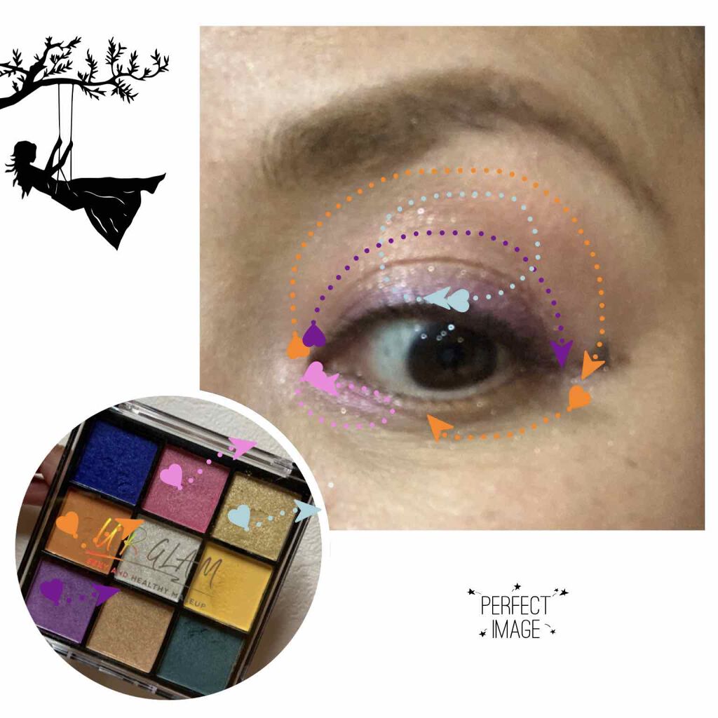 UR GLAM　BLOOMING EYE COLOR PALETTE/U R GLAM/アイシャドウパレットを使ったクチコミ（3枚目）
