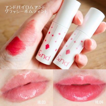 アンドバイロムアンド グラッシーボムティント/&nd by rom&nd/リップティントを使ったクチコミ(1枚目)