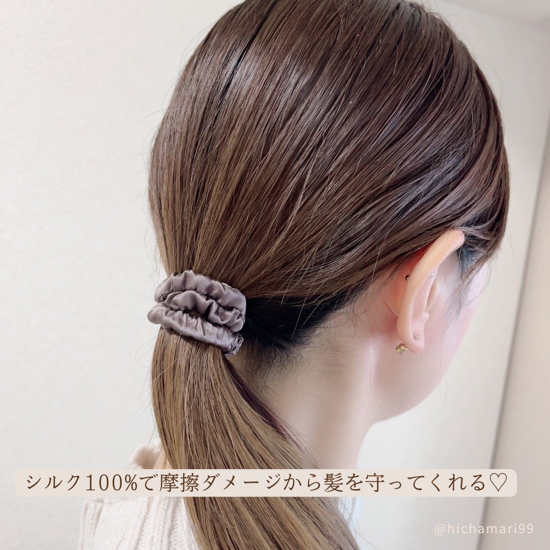 シルクヘアゴム/SEAWIND/ヘアアクセサリーを使ったクチコミ(3枚目)