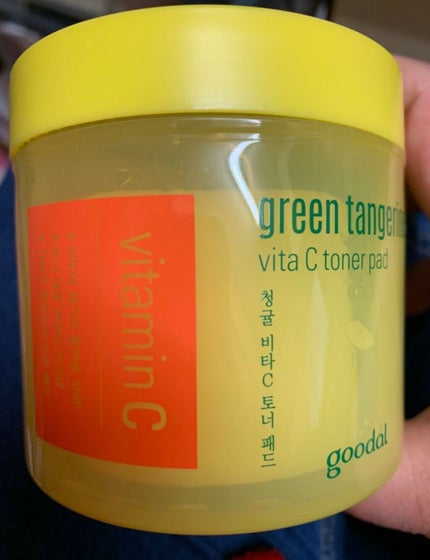 グリーンタンジェリン ビタCダークスポットケアパッド/goodal/トナーパッドを使ったクチコミ(4枚目)