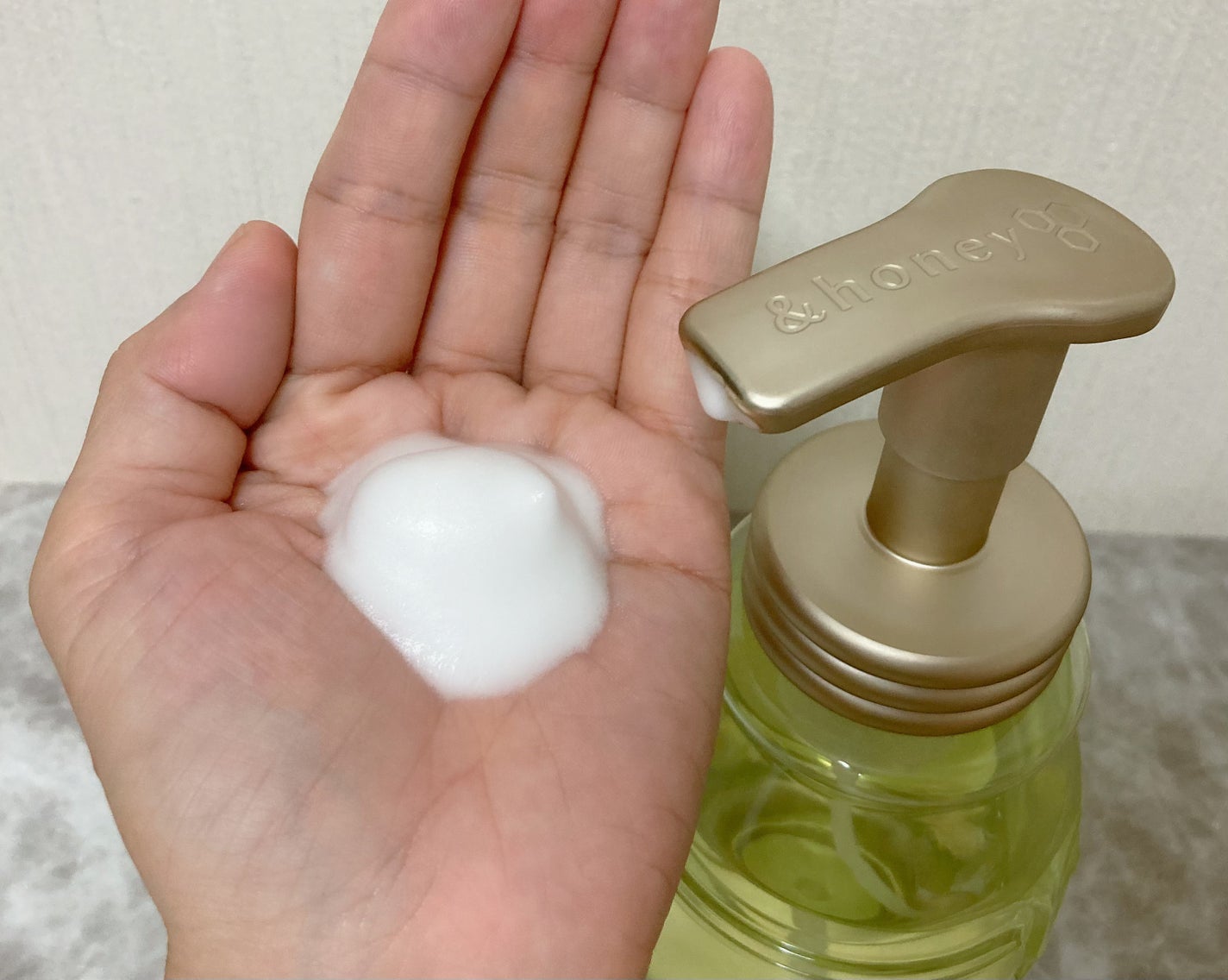 ピュアモイスト 泡ボディウォッシュ/&honey/ボディソープを使ったクチコミ(2枚目)