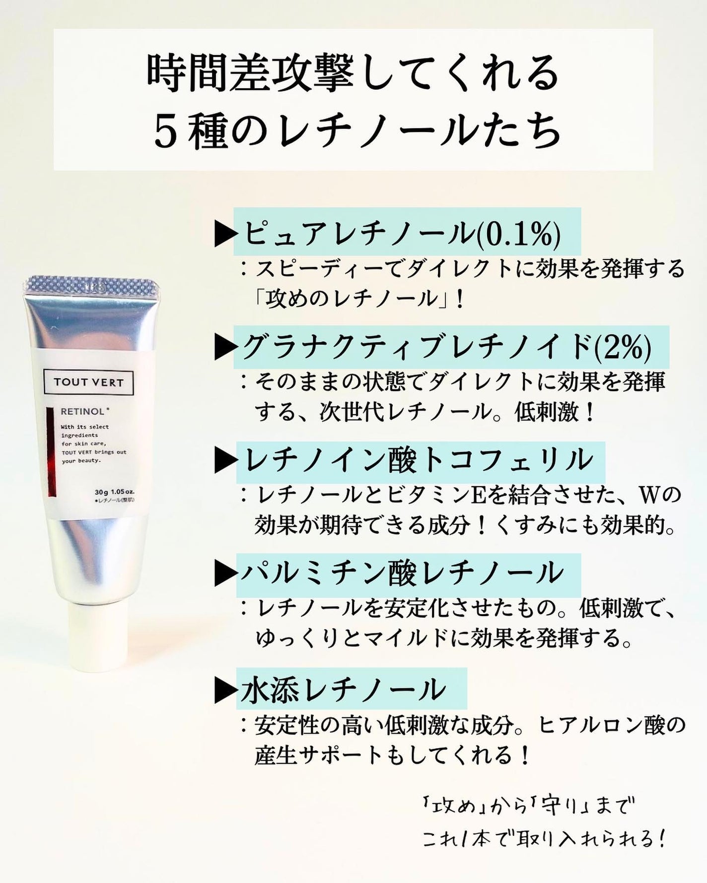 レチノショット 0.1/TOUT VERT/フェイスクリームを使ったクチコミ(5枚目)