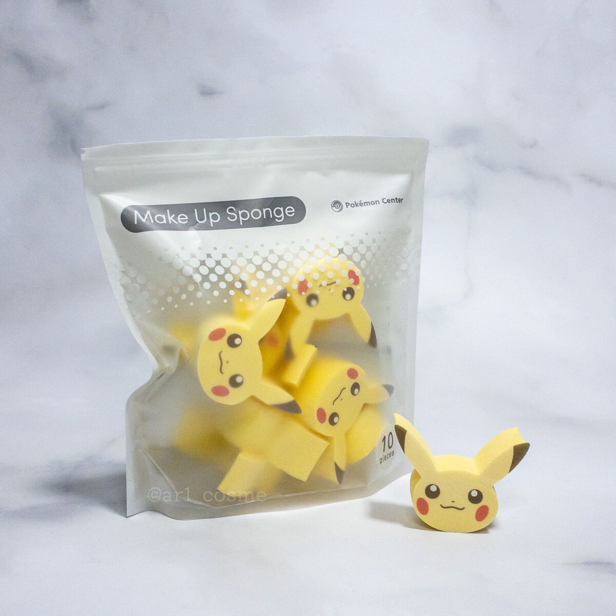 ダイカットメイクアップスポンジ ピカチュウ/ポケモン/パフ・スポンジを使ったクチコミ(1枚目)