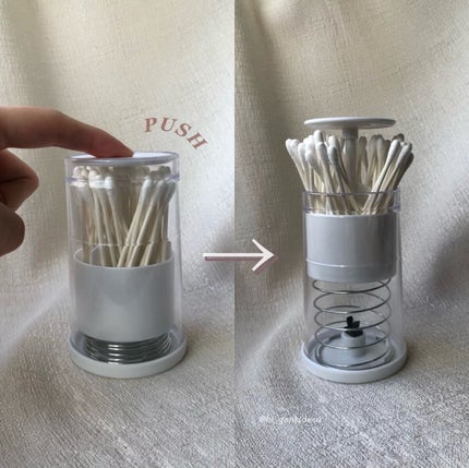 プッシュ式綿棒ケース/DAISO/その他を使ったクチコミ(2枚目)