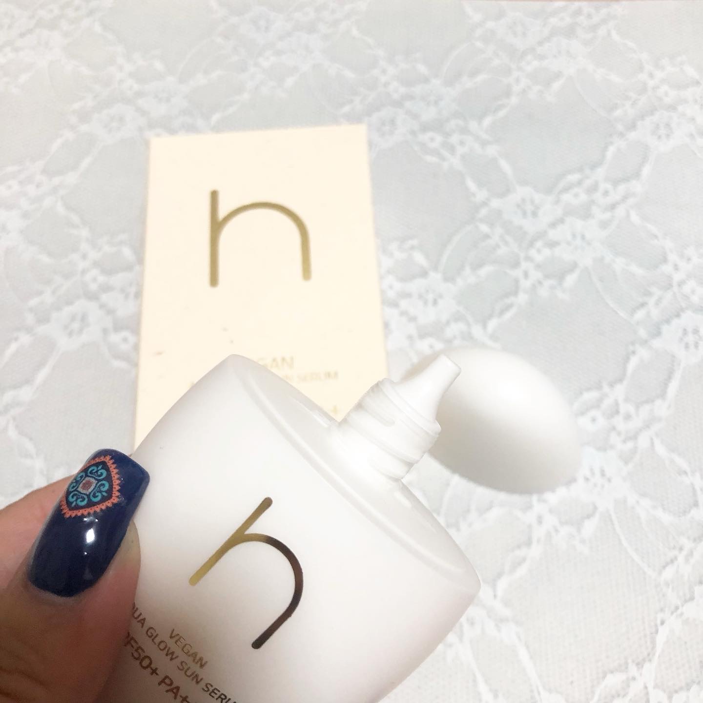 ヴィーガンアクアグロウサンセラム/HAMEL/日焼け止めローションを使ったクチコミ（3枚目）